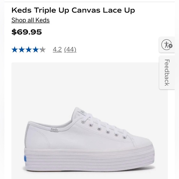 Keds triple up canvas lace up sneakers. Womens size 7. - Picture 8 of 11